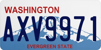WA license plate AXV9971