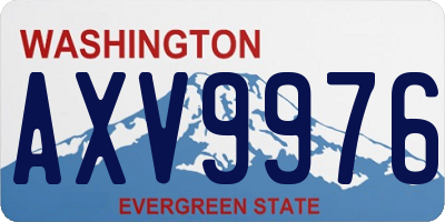 WA license plate AXV9976
