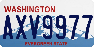 WA license plate AXV9977