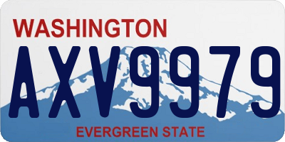 WA license plate AXV9979