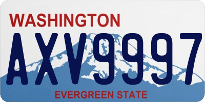 WA license plate AXV9997