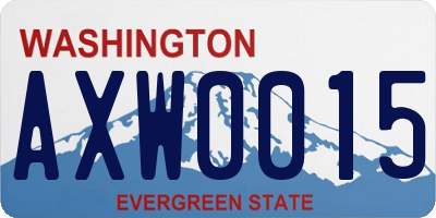 WA license plate AXW0015