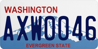 WA license plate AXW0046