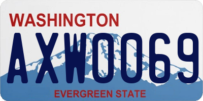 WA license plate AXW0069