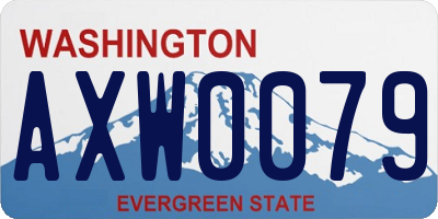 WA license plate AXW0079