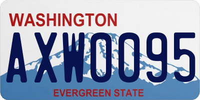 WA license plate AXW0095