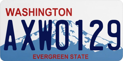 WA license plate AXW0129