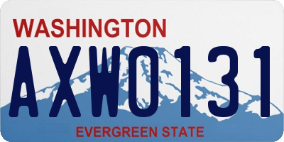 WA license plate AXW0131