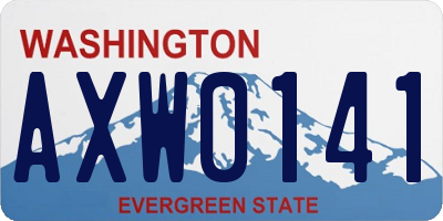 WA license plate AXW0141
