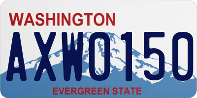 WA license plate AXW0150