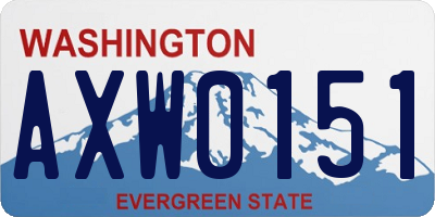 WA license plate AXW0151