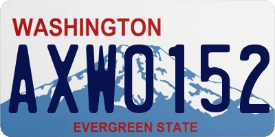 WA license plate AXW0152