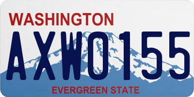 WA license plate AXW0155