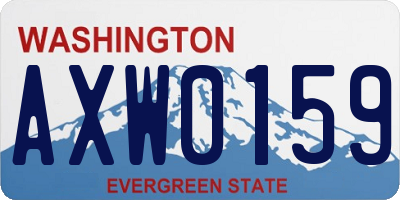 WA license plate AXW0159