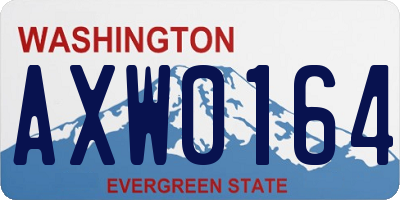 WA license plate AXW0164