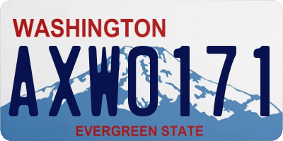 WA license plate AXW0171