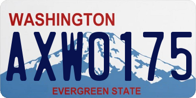 WA license plate AXW0175