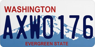 WA license plate AXW0176