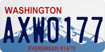 WA license plate AXW0177