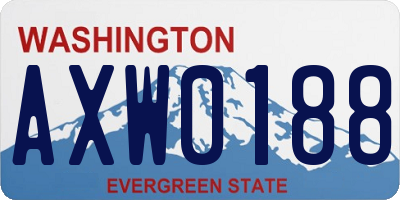 WA license plate AXW0188
