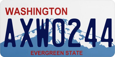 WA license plate AXW0244