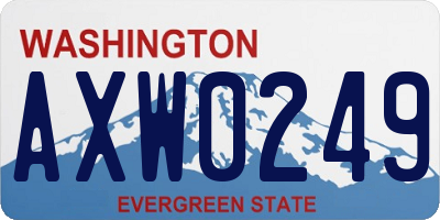 WA license plate AXW0249