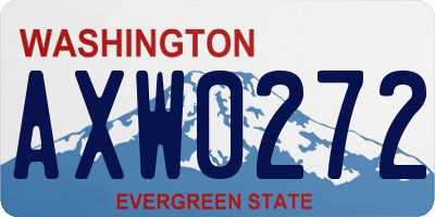 WA license plate AXW0272