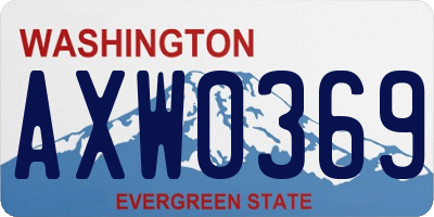WA license plate AXW0369