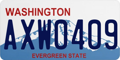 WA license plate AXW0409