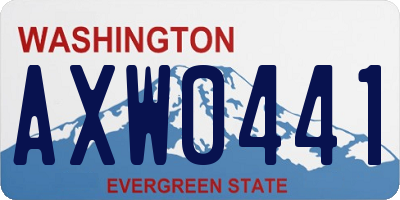 WA license plate AXW0441
