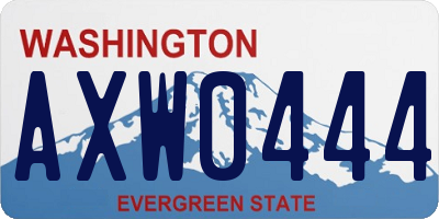WA license plate AXW0444