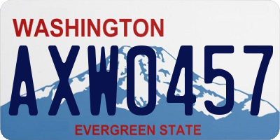 WA license plate AXW0457