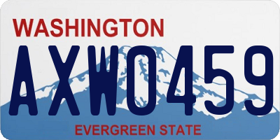 WA license plate AXW0459