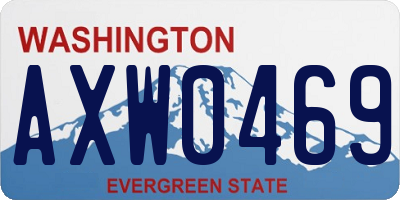 WA license plate AXW0469