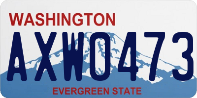 WA license plate AXW0473