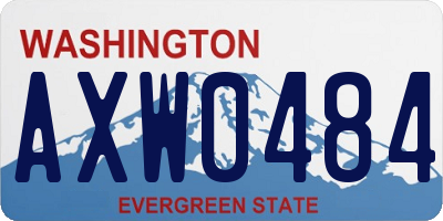 WA license plate AXW0484