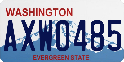 WA license plate AXW0485