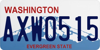 WA license plate AXW0515
