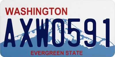 WA license plate AXW0591