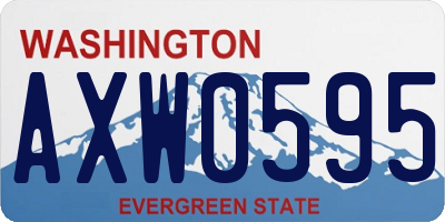 WA license plate AXW0595