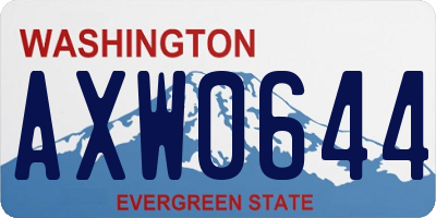 WA license plate AXW0644