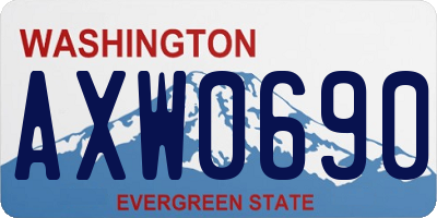 WA license plate AXW0690