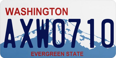 WA license plate AXW0710