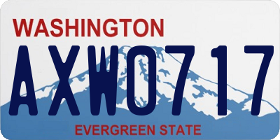 WA license plate AXW0717