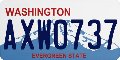 WA license plate AXW0737
