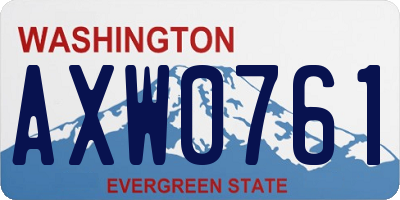 WA license plate AXW0761