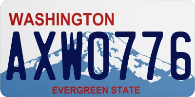 WA license plate AXW0776