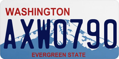 WA license plate AXW0790