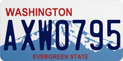 WA license plate AXW0795