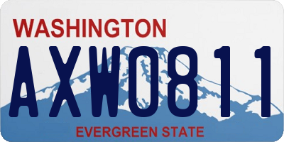 WA license plate AXW0811